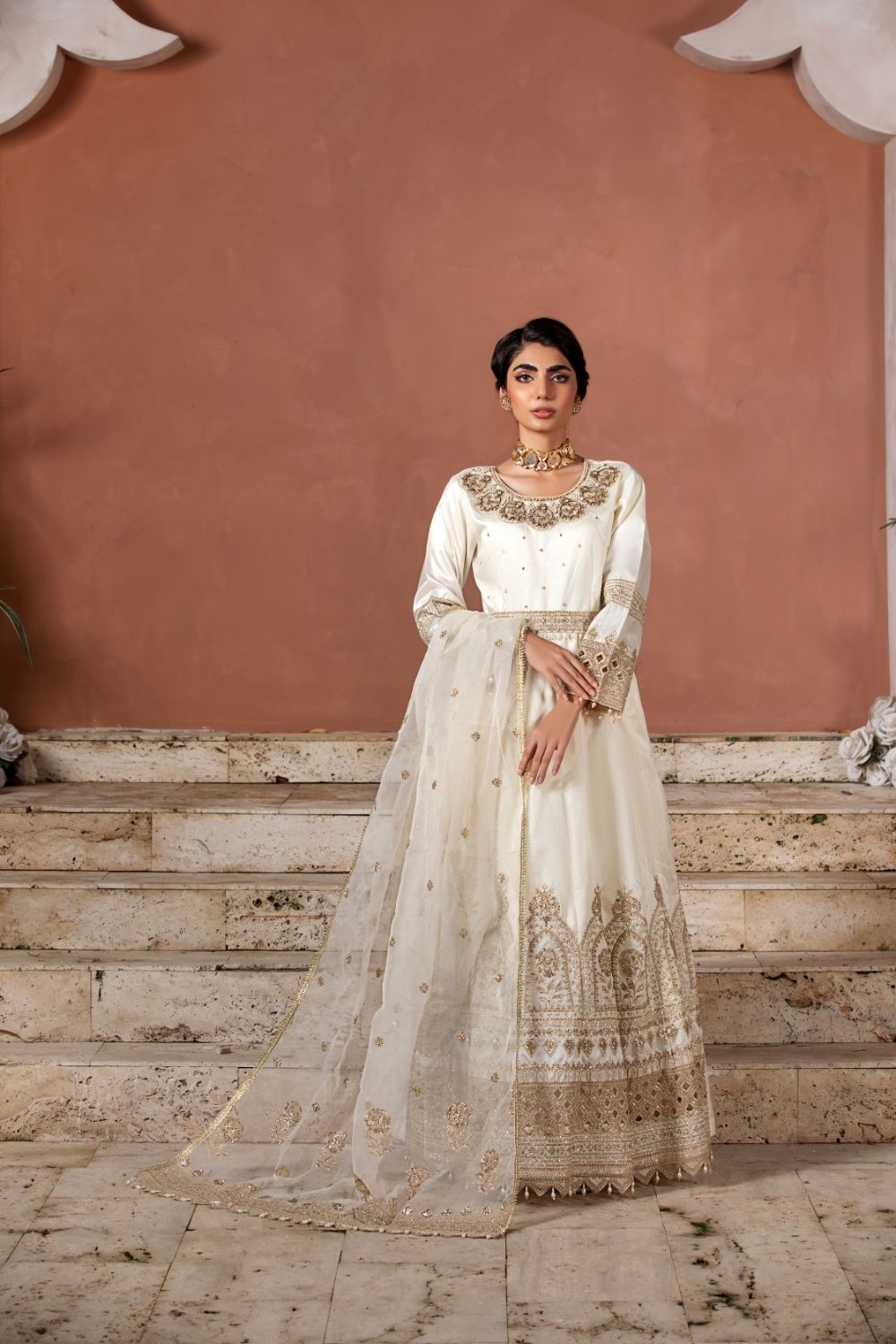 KEHKASHAN - US-596 - OFF WHITE